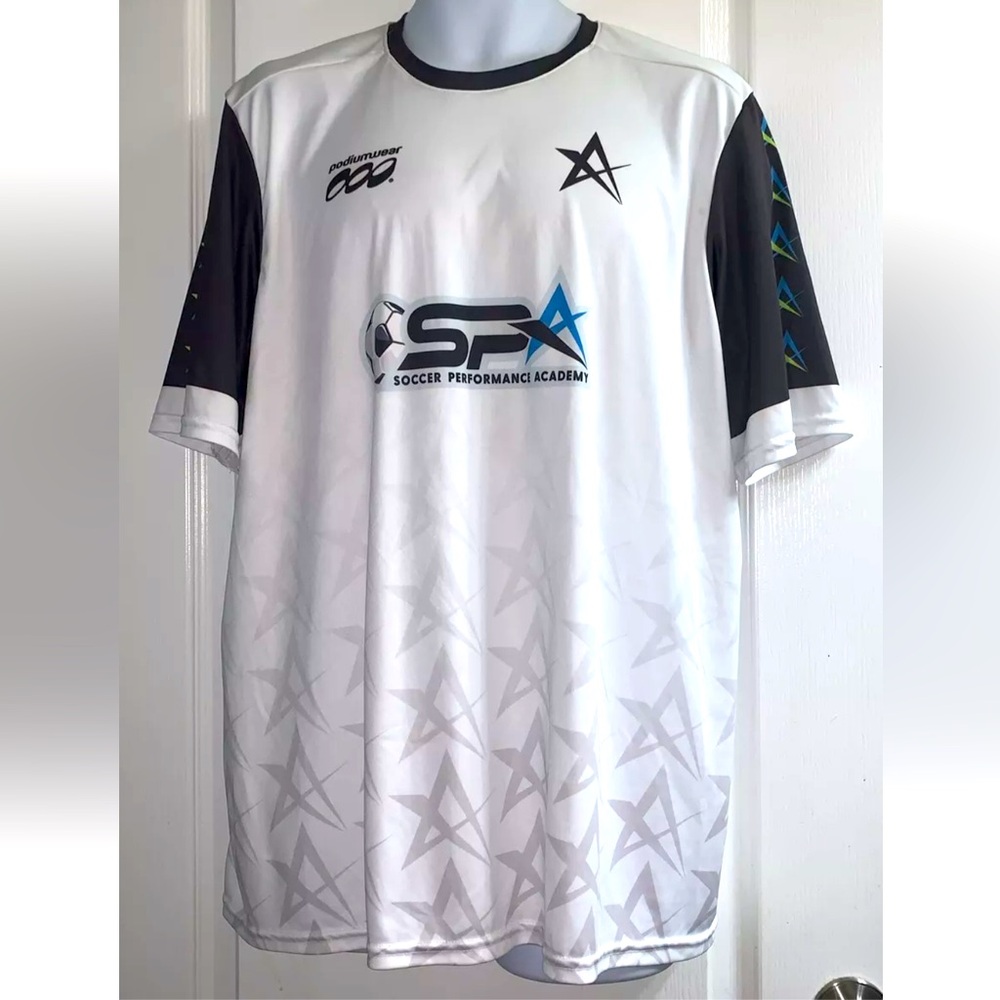 Soccer Performance Academy White Soccer Short Sleeve Jersey Shirt XL